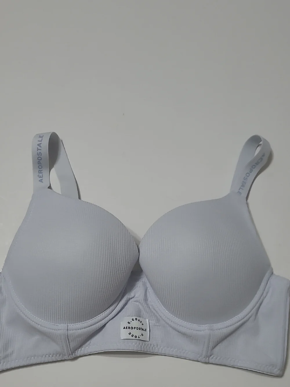 Aeropostale Light Blue Ribbed Underwire Bra size 38C